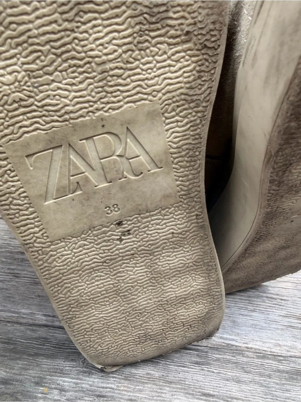 Zara Cream Platform Sneakers size 38